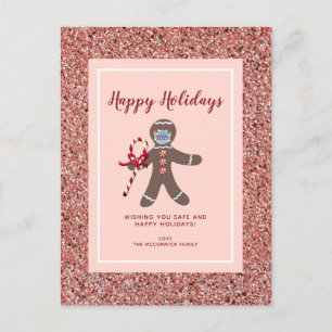 Cartes Pour Fêtes Annuelles Fantaisie Noël 2021 Pink Parties scintillant Ginge