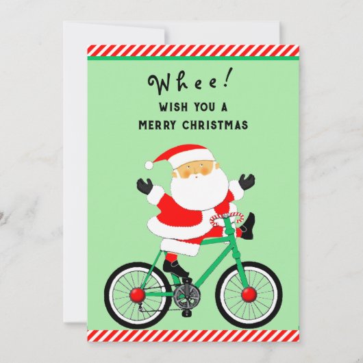Cartes Pour Fêtes Annuelles Fantastique Noël cycliste (Devant)