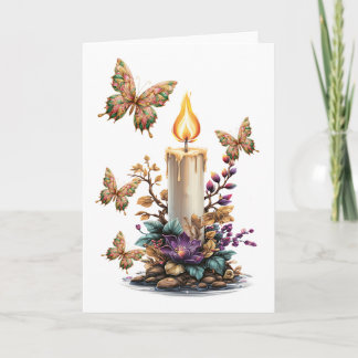 Cartes Pour Fêtes Annuelles Fantasy christmas butterflies with candle