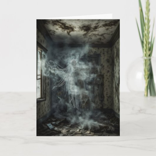 Cartes Pour Fêtes Annuelles Fantôme dans la pièce (Devant)