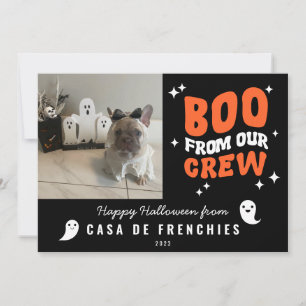Cartes Pour Fêtes Annuelles Fantôme de l'équipe   Photo Halloween Moderne Rétr