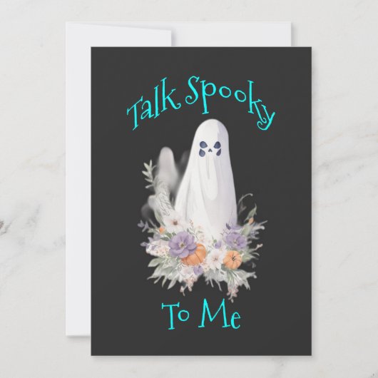 Cartes Pour Fêtes Annuelles Fantôme de Spectre Murmurant (Devant)