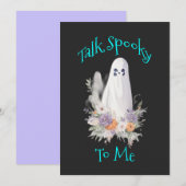 Cartes Pour Fêtes Annuelles Fantôme de Spectre Murmurant (Devant / Derrière)