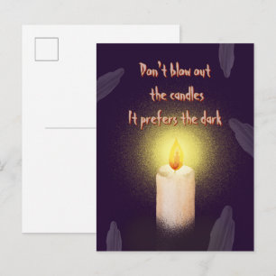 Cartes Pour Fêtes Annuelles Fantôme effrayant & Bougie Halloween