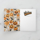 Cartes Pour Fêtes Annuelles Fantôme effrayant d'Halloween (Intérieur)