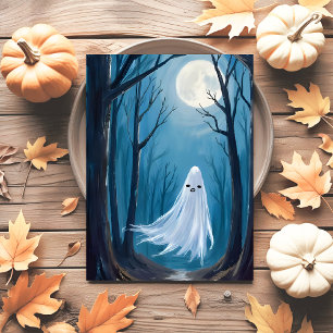 Cartes Pour Fêtes Annuelles Fantôme effrayant Joyeux Halloween Forêt ensorce