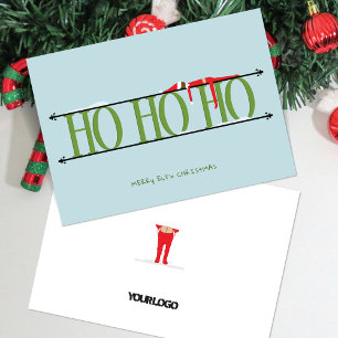 Cartes Pour Fêtes Annuelles Farces de lutin bleu et vert pour Noël d'entrepris