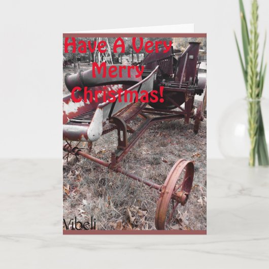 Cartes Pour Fêtes Annuelles Farm Scene Christmas (Devant)