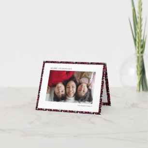 Cartes Pour Fêtes Annuelles Farmhouse rouge et noire Noël classique