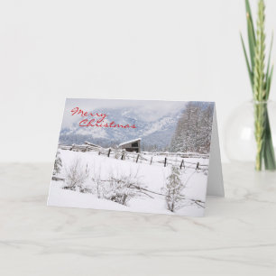 Cartes Pour Fêtes Annuelles Farmstead en hiver, Joyeux Noël