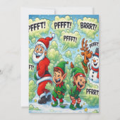Cartes Pour Fêtes Annuelles Farting Family Christmas Chaos (Dos)