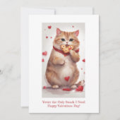 Cartes Pour Fêtes Annuelles Fat mignon cookie chat snack drôle Valentines Day (Devant)