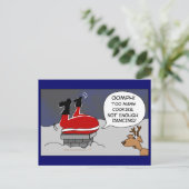 Cartes Pour Fêtes Annuelles Fat Stuck Père Noël Drôle Noël Danser Cartoon (Debout devant)