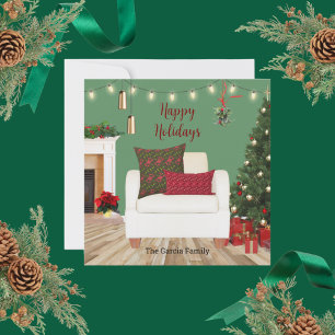 Cartes Pour Fêtes Annuelles Fauteuil Comfort and Joy