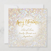 Cartes Pour Fêtes Annuelles faux bokeh parties scintillant effet bébé photo (Dos)