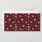 Cartes Pour Fêtes Annuelles Faux de neige amusant et plaid Oh Deer Photo (Dos)