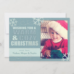 Cartes Pour Fêtes Annuelles Faux de Noël Chaleureux et Cosy Felt / Brodé Perso