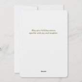 Cartes Pour Fêtes Annuelles Faux Gold Leaf 2025 et photo unique botanique (Dos)