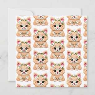 Cartes Pour Fêtes Annuelles Faux Yarn Notch-Hook Noël Chat – Vacances Cosy