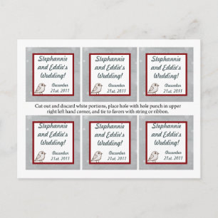 Cartes Pour Fêtes Annuelles Favoriser les étiquettes Arbre blanc de Noël