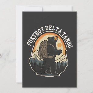 Cartes Pour Fêtes Annuelles FDT résister à l'ours Foxtrot Delta Tango