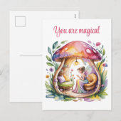 Cartes Pour Fêtes Annuelles Fée (Devant / Derrière)