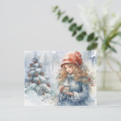 Cartes Pour Fêtes Annuelles Fée de Noël de la lanterne (Debout devant)