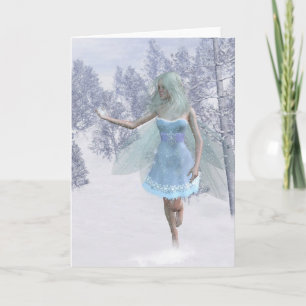 Cartes Pour Fêtes Annuelles Fée froide de l'hiver à capter les flèches de neig