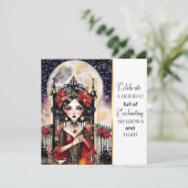 Cartes Pour Fêtes Annuelles Fée Goth Enchantant Noël (Debout devant)