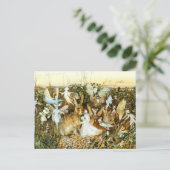 Cartes Pour Fêtes Annuelles Fées et lapin (Debout devant)