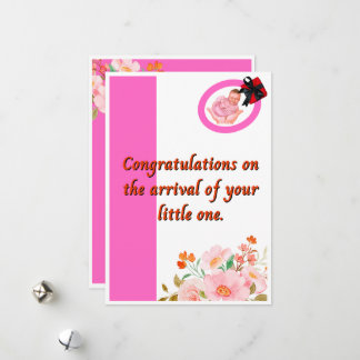 Cartes Pour Fêtes Annuelles Félicitations à l'occasion d'une nouvelle petite f