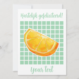Cartes Pour Fêtes Annuelles Félicitations à l'orange