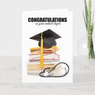 Cartes Pour Fêtes Annuelles Félicitations à votre Casquette diplômé Médicale s