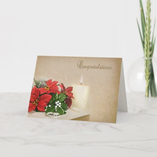 Cartes Pour Fêtes Annuelles Félicitations au Mariage de Noël (Devant)