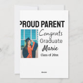 Cartes Pour Fêtes Annuelles Félicitations graduation ajouter le nom année text (Dos)