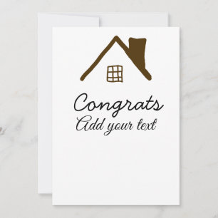 Cartes Pour Fêtes Annuelles Félicitations nouveau propriétaire immobilier inau