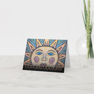 Cartes Pour Fêtes Annuelles Félicitations Peace Sun Card