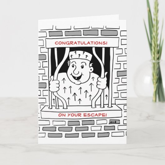 Cartes Pour Fêtes Annuelles Félicitations pour le départ d'évasion (Devant)