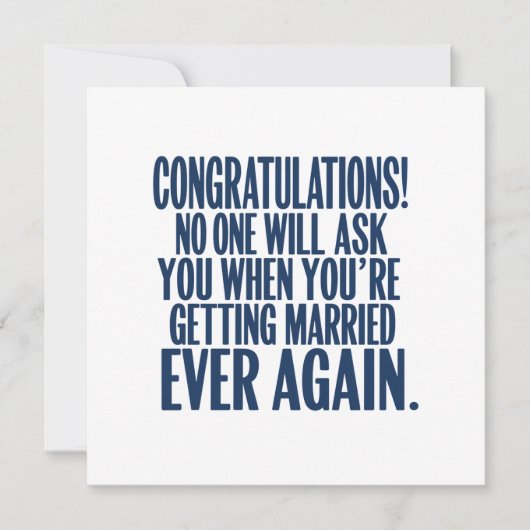 Cartes Pour Fêtes Annuelles Félicitations pour les fiançailles de mariage drôl (Devant)