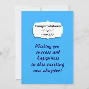 Cartes Pour Fêtes Annuelles Félicitations pour un nouveau travail