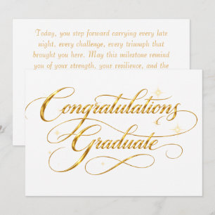 Cartes Pour Fêtes Annuelles Félicitations pour une remise de diplômes élégante