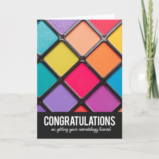 Cartes Pour Fêtes Annuelles Félicitations pour votre licence de cosmétologie (Devant)