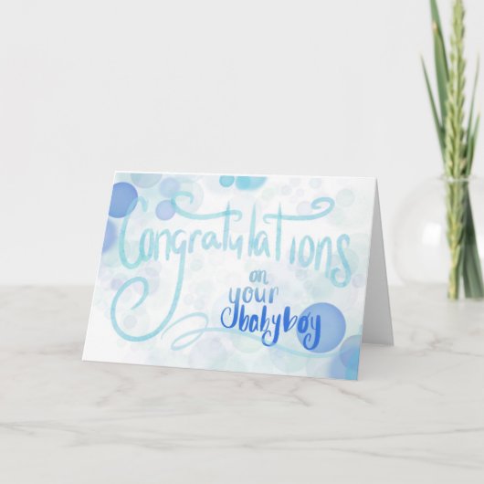 Cartes Pour Fêtes Annuelles Félicitations pour votre petit garçon (Devant)