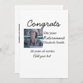 Cartes Pour Fêtes Annuelles Félicitations pour votre retraite ajouter le nom d (Devant / Derrière)