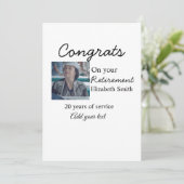 Cartes Pour Fêtes Annuelles Félicitations pour votre retraite ajouter le nom d (Debout devant)