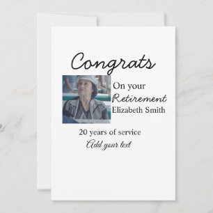 Cartes Pour Fêtes Annuelles Félicitations pour votre retraite ajouter le nom d