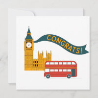 Félicitations sur le thème de Londres avec Big Ben