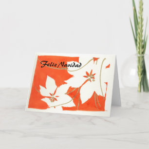 Cartes Pour Fêtes Annuelles Felix Navidad - Poinsetia