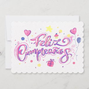 Cartes Pour Fêtes Annuelles Feliz Cumpleanos
