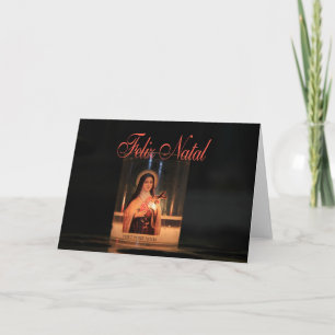 Cartes Pour Fêtes Annuelles Feliz Natal Brûler des bougies Noël